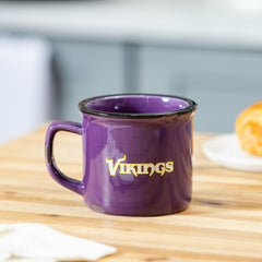 Minnesota Vikings Ceramic Camp Cup with Enamel Finish, 14oz