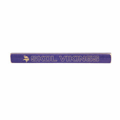 Minnesota Vikings Engraved Wood Sign, 1.5" x 18"