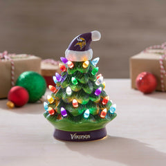 8" LED Ceramic Christmas Tree, Minnesota Vikings