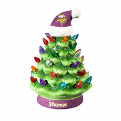 8" LED Ceramic Christmas Tree, Minnesota Vikings
