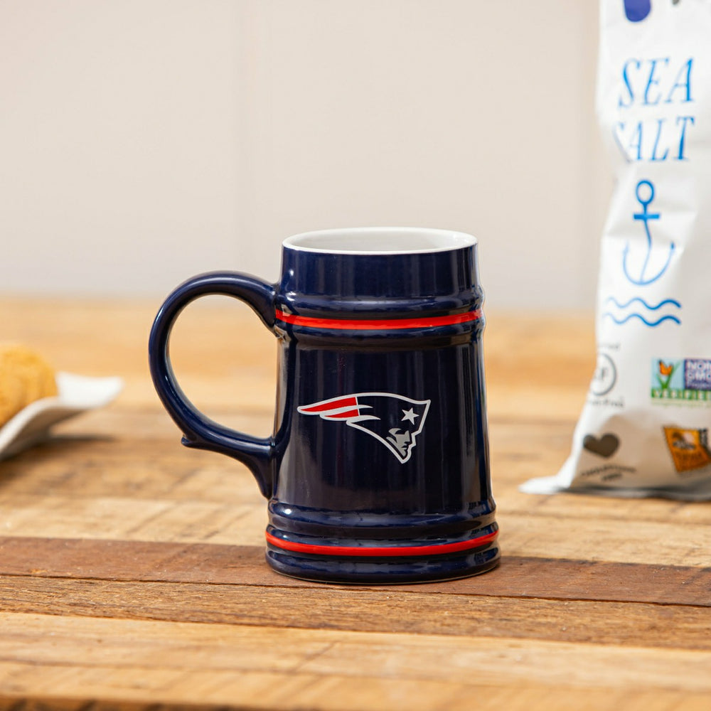 New England Patriots Ceramic Stein Cup, 24oz
