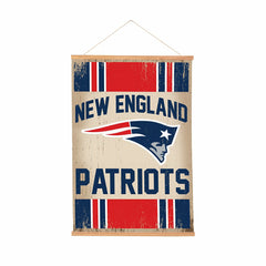 New England Patriots, Canvas Wall Tapestry, Medium, 36x24