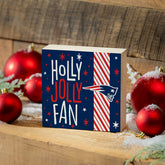 New England Patriots Block, Holiday, 6x6