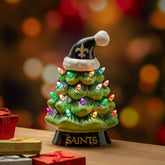 8" LED Ceramic Christmas Tree, New Orleans Saints