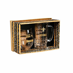 New Orleans Saints, Stemless 17OZ Wine & Beer 16 OZ Gift Set