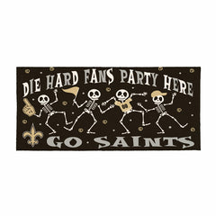 New Orleans Saints Flocked Coir Halloween Sassafras Switch Mat, 22"x10