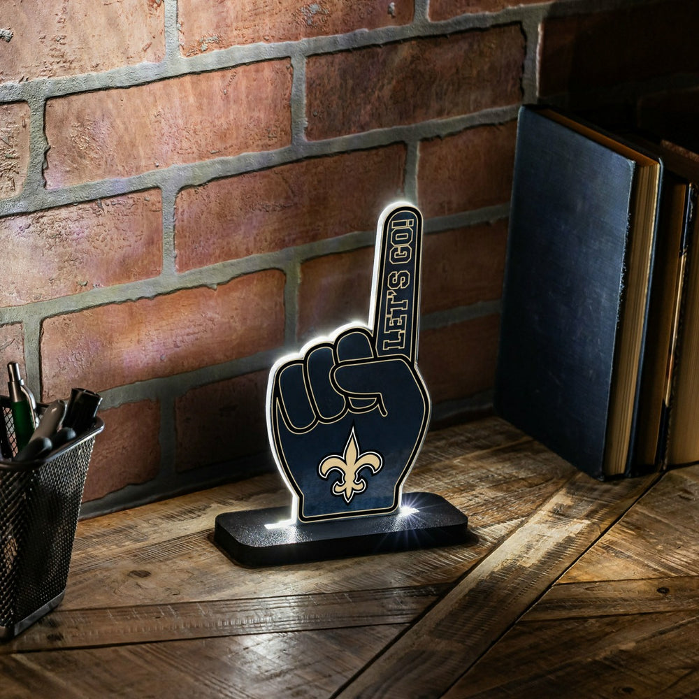 New Orleans Saints NFL Football Foam Finger Desklite LED Decor