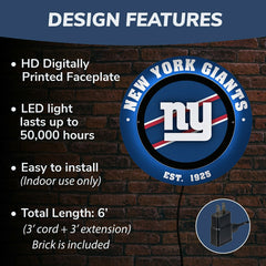 New York Giants, Metal Lite, Round
