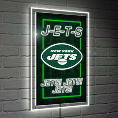 New York Jets NFL Football Rectangle Neolite LED Decor