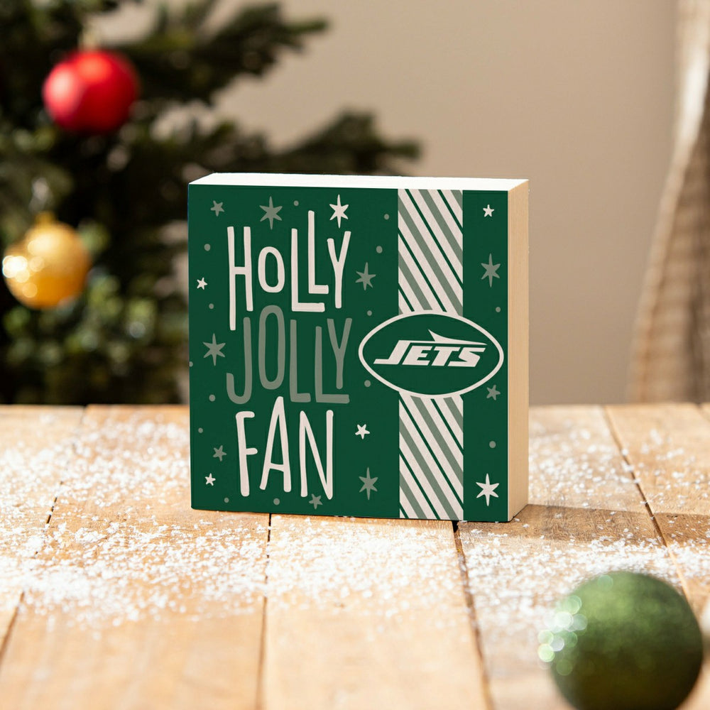 New York Jets Block, Holiday, 6x6