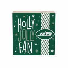 New York Jets Block, Holiday, 6x6