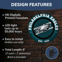 Philadelphia Eagles, Metal Lite, Round