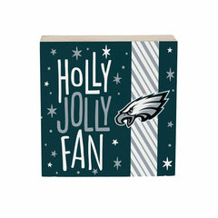Philadelphia Eagles Block, Holiday, 6x6