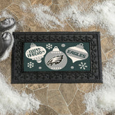 Philadelphia Eagles Holiday Flocked Coir Sassafras Switch Mat, 22"x10"