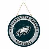 Philadelphia Eagles Round Door Décor with Hanging Rope, 18x18