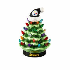 8" LED Ceramic Christmas Tree, Pittsburgh Steelers