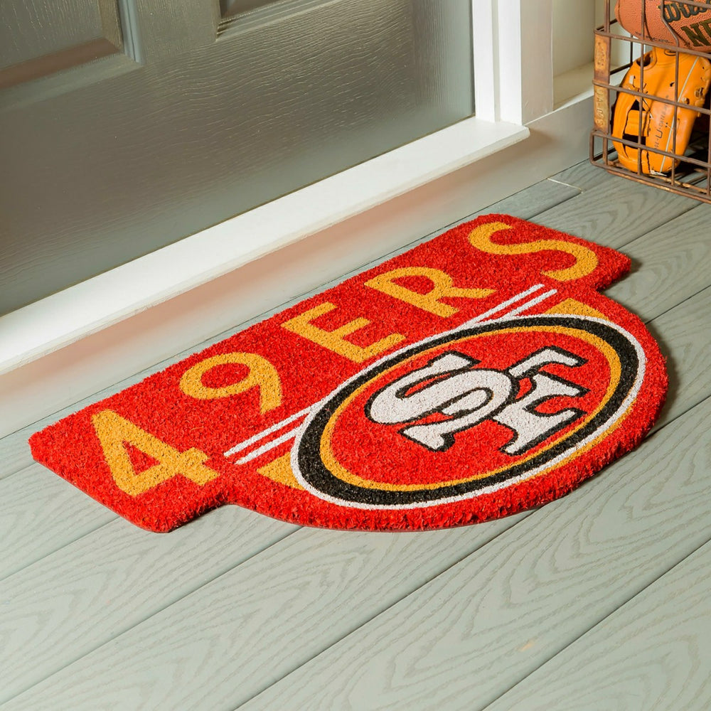 NFL Shaped Coir Door Mat, San Francisco 49s