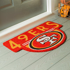 NFL Shaped Coir Door Mat, San Francisco 49s