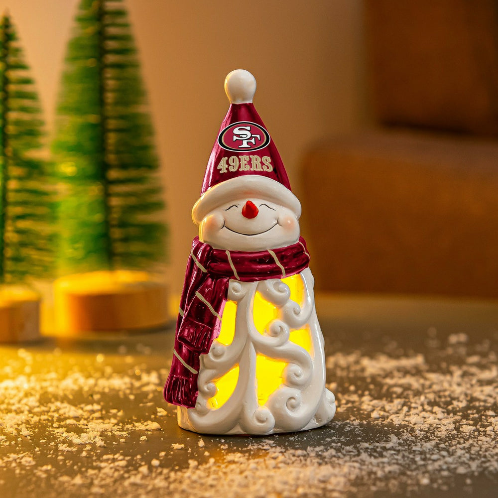 San Francisco 49ers Snowman LED Statuary, 8"