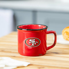 San Francisco 49ers Ceramic Camp Cup with Enamel Finish, 14oz