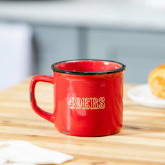 San Francisco 49ers Ceramic Camp Cup with Enamel Finish, 14oz