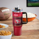 40oz Stainless Steel Canyon Cup w/ Straw, San Francisco 49ers