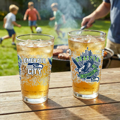 Seattle Seahawks 16oz Glass pint, Set of 2