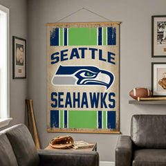 Seattle Seahawks, Canvas Wall Tapestry, Large, 54x36