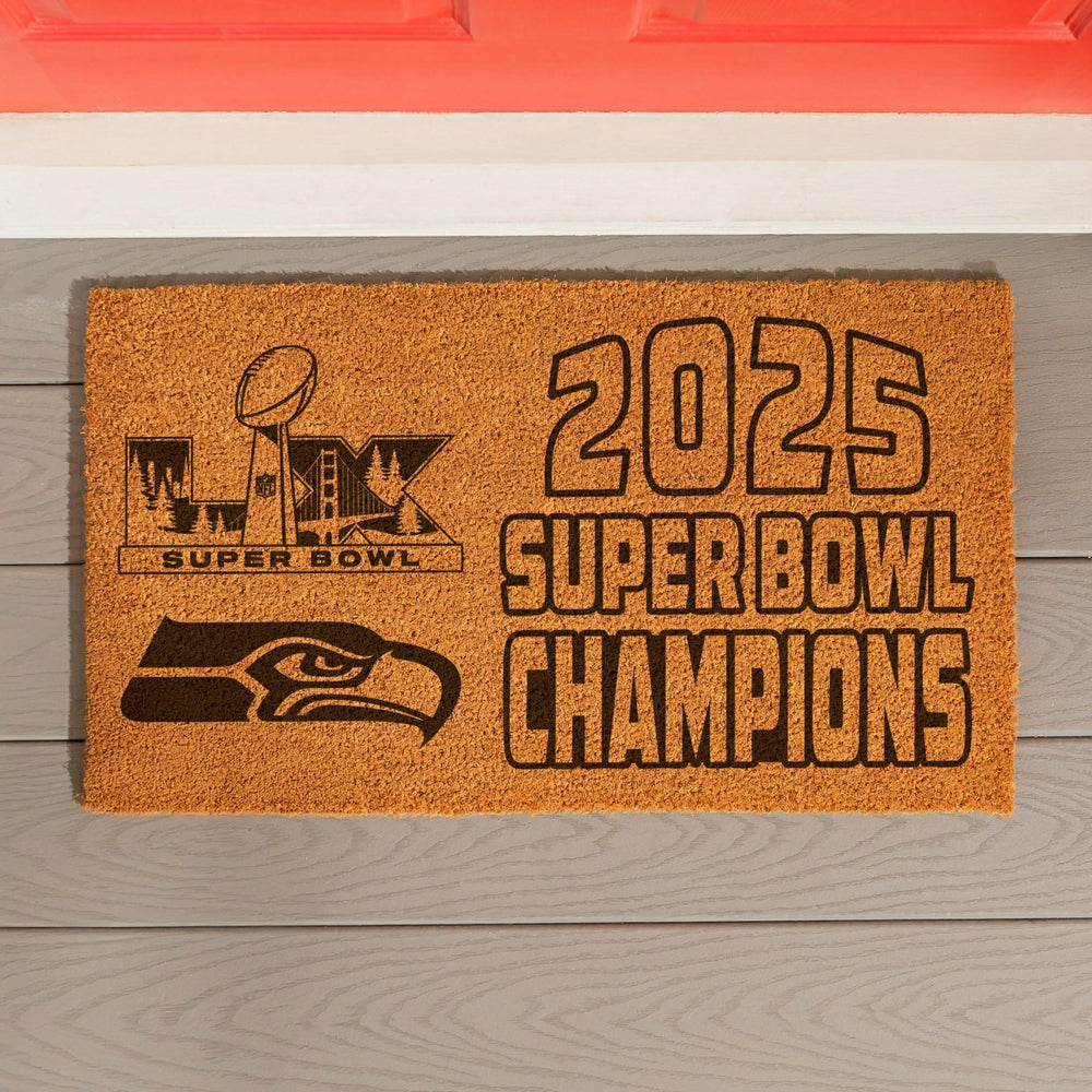 Seattle Seahawks, Super Bowl 60, Champions, Coir Mat, One Color, 28"x