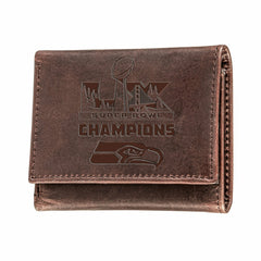 Seattle Seahawks, Super Bowl 60, Wallet, Tri-fold, Brown