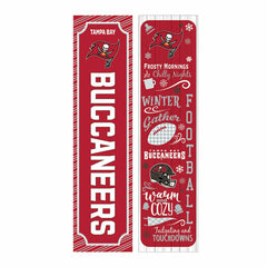 46" Double Sided Leaner, Tampa Bay Buccaneers, Winter Seasonal