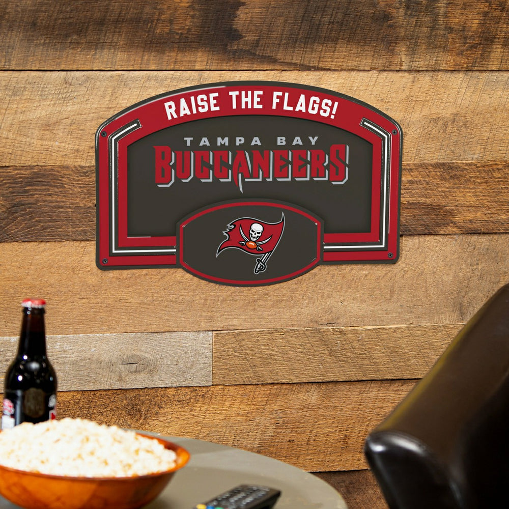 Tampa Bay Buccaneers USA Embossed Steel Wall Sign, 11" x 17"