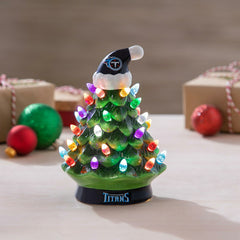 8" LED Ceramic Christmas Tree, Tennessee Titans