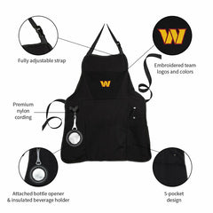 Grill Apron, Black, Washington Commanders