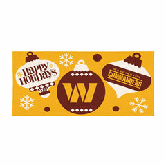 Washington Commanders Holiday Flocked Coir Sassafras Switch Mat, 22"x1
