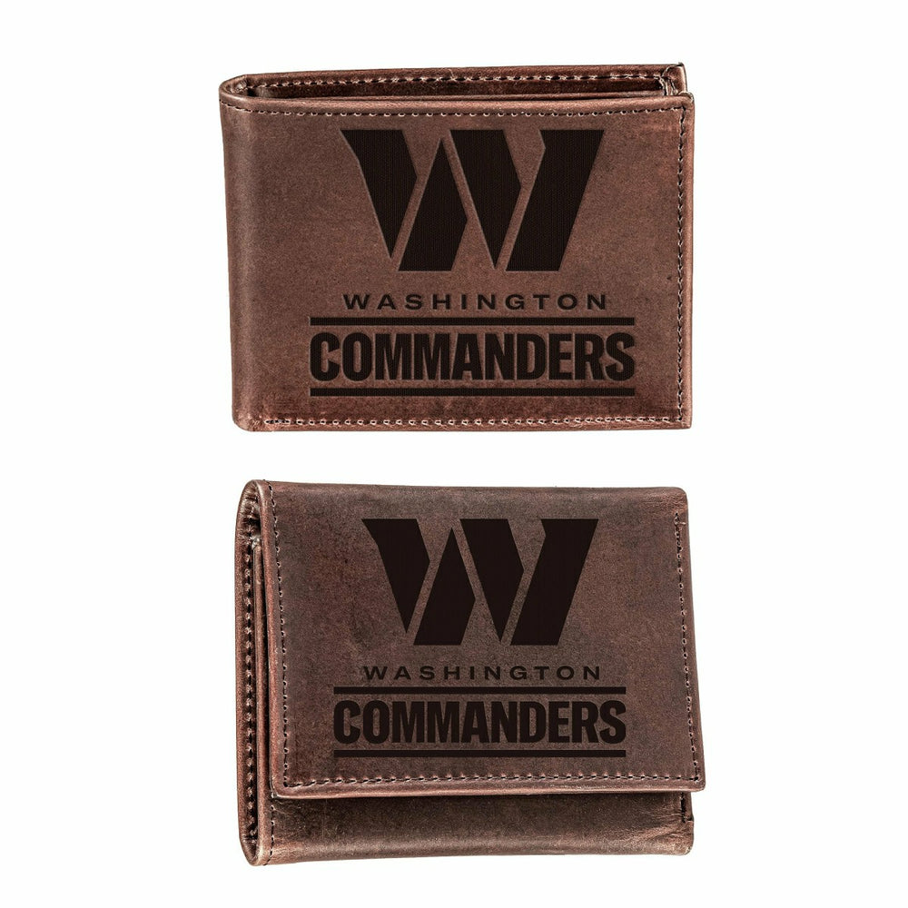 Washington Commanders, Bi-Fold and Tri-Fold Wallet Gift Set, Brown