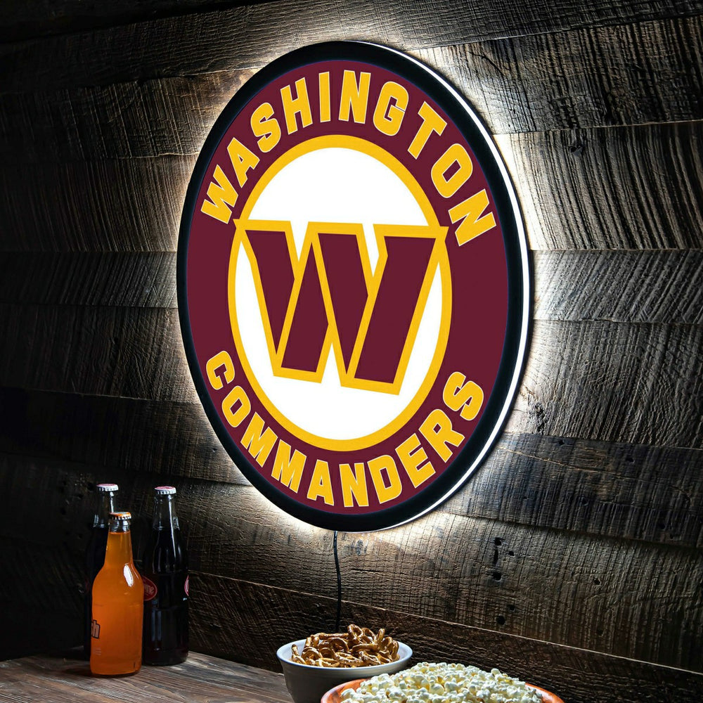 LED Wall Decor, Round, Washington Commanders
