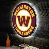 LED Wall Decor, Round, Washington Commanders