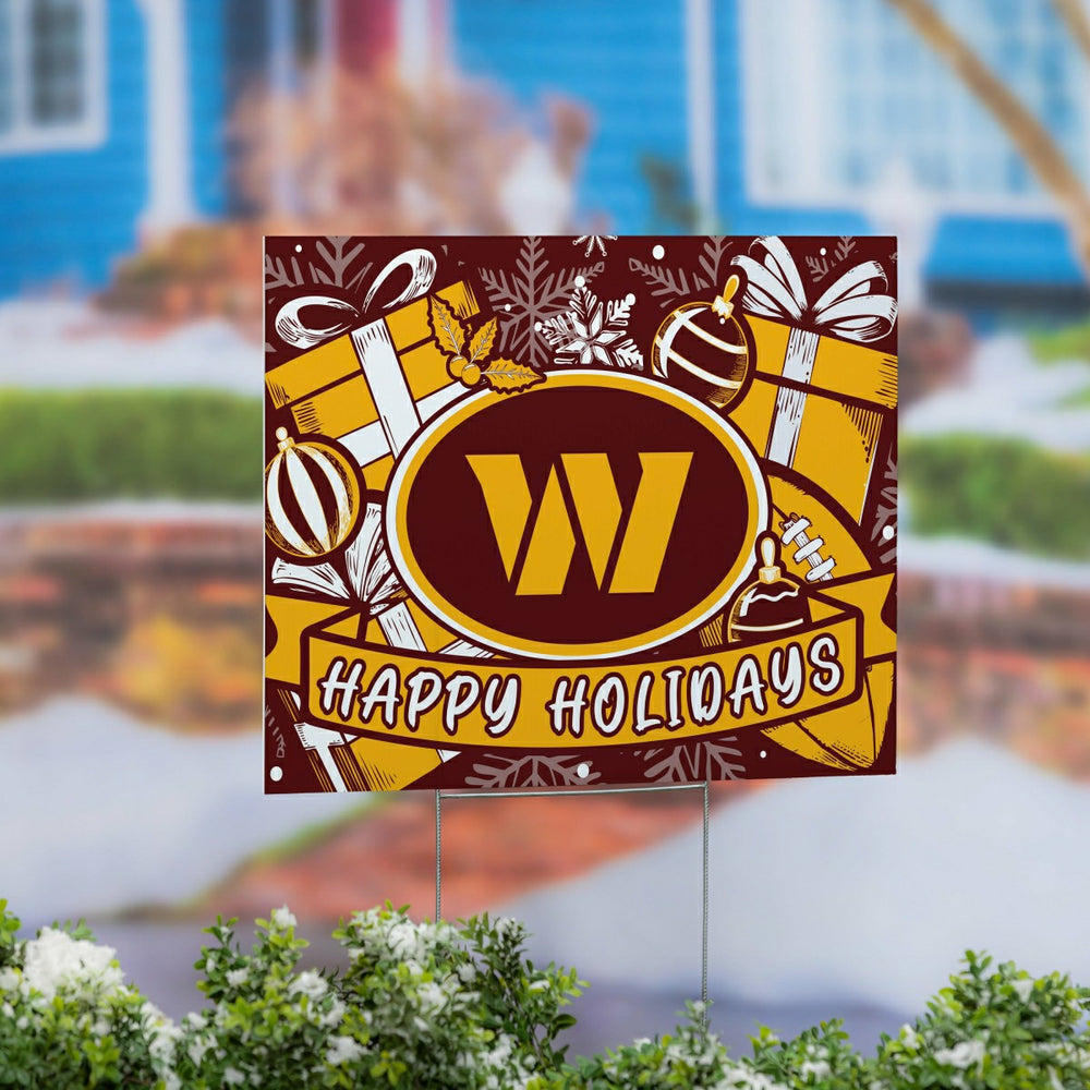 Washington Commanders Yard Sign, Holiday