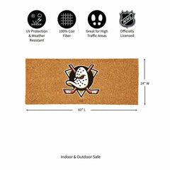 Anaheim Ducks Extra Large Full Color Coir Mat, 60"x24"