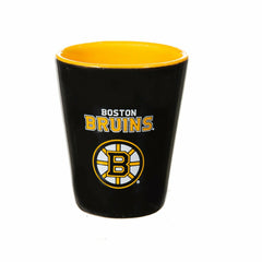 Boston Bruins 4-Piece Ceramic and Glass 2oz. Shot Glass Set