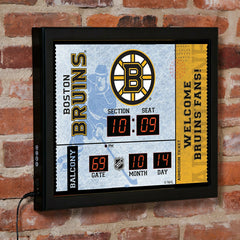 Scoreboard Wall Clock, Boston Bruins