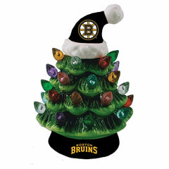 8" LED Ceramic Christmas Tree, Boston Bruins