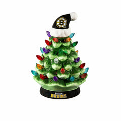 8" LED Ceramic Christmas Tree, Boston Bruins