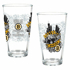 Boston Bruins 16oz Glass pint, Set of 2