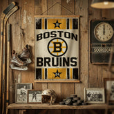 Boston Bruins, Canvas Wall Tapestry, Medium, 36x24