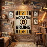 Boston Bruins, Canvas Wall Tapestry, Large, 54x36