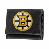 Boston Bruins Black Tri-Fold Embroidered Wallet w/ RFID Blocking