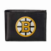 Boston Bruins Black Bi-Fold Embroidered Wallet w/ RFID Blocking