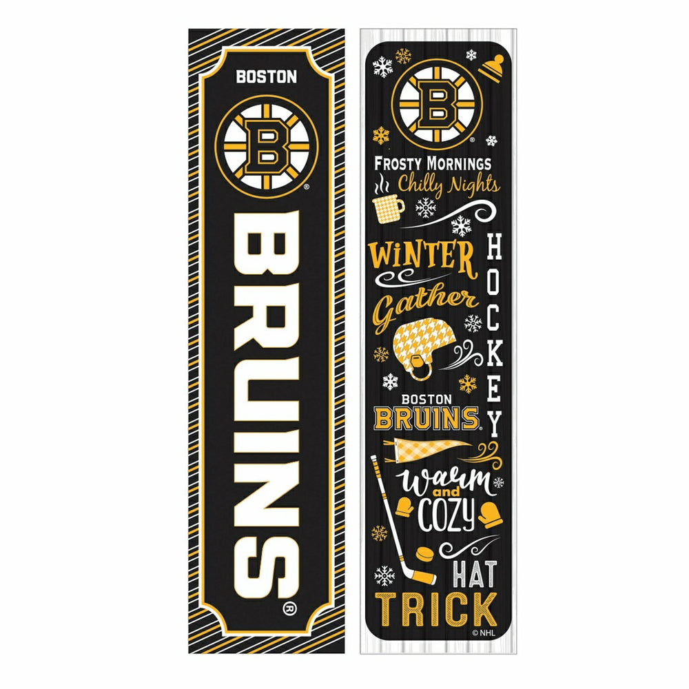 Boston Bruins Winter Seasonal Double Sided Large Leaner, 46"